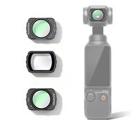 Magnetic Filter Set Compatible with DJI Osmo Pocket 3, 3-in-1 Filters ND 2-32 + CPL + Black Mist 1/4 with Optical Glass Nano Coatings, Pocket 4 Action Camera Accessories