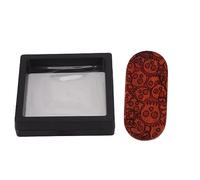 Magnetic Finger Stress Relief Slider, Wooden Decompression Toy with Crisp Sound and Strong Mechanical Feel, Portable Fidget Slider for Anxiety, ADHD, Office, Travel (Multi Skeleton Head)