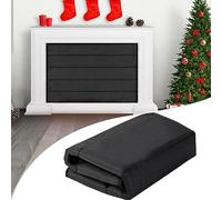 Magnetic Fireplace Blanket for Heat Loss, Indoor Fireplace Covers Keep Drafts Out Stops Heat Loss Fireplace Draft Stopper with Built-in 12 Strong Magnet for Iron Fireplace Frame, Energy Saver 36"x32"