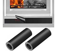 Magnetic Fireplace Draft Cover 2 Pack Black Rubber Fireplace Draft Stopper to Block Cold Air Reduce Heat Loss Winter Indoor Vent Seal 36 x 4 Inch Magnetic Insulation Cover