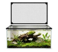 Magnetic Fish Tank Cover Net Aquarium Lid Mesh Top Hood Cut to Any Size Ventilation Transparency Anti-Jumping Aquarium Cover(80x40CM/31.50x15.75in)