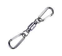 Magnetic Fishing Clips,Fly Fishing Magnetic Net Release Clip Hanging Holder Lanyard Clip Carabiners Single/Double Keychain Hook Magnet Buckle (Silver Double)