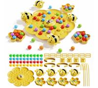 Magnetic Fishing Game, Bee Magnetic Interactive Toys for 2-4 Person, Motor Skills Toys, Magnet Game, Family Party Board Games for Kids and Adults (4 players)