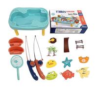 Magnetic Fishing Game - Duck Educational Toy Set with 2 Rods, Preschool Learning Activity, Early Childhood Development Game | Travel Home Pool Yard Patio Garden Classroom Parent Child Interaction