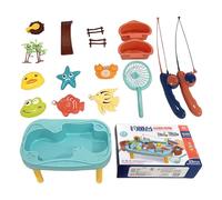 Magnetic Fishing Game - Duck Toys With 2 Rods | Fishing Board Game For Preschool Kindergarten Classroom Homeschooling Early Childhood Travel Home Pool Yard