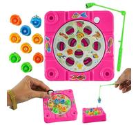 Magnetic Fishing Game for Kids 5+, 10cm Fine Motor Skill Toy, Hand-Eye Coordination Learning, Summer Water & Bath Toy | Pink Preschool Gift