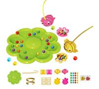 Magnetic Fishing Game | Magnetic Bee Bean Picking Game,Educational Playgame Interactive Toy for Girl Boy Home Playtime School Preschoolers Travel Develop Skills