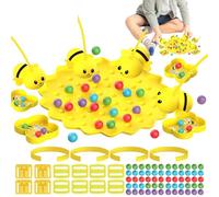 Magnetic Fishing Game - Magnetic Bee Bean Picking Game,Interactive Educational Playgame Toy for Home Playtime Girl Travel Boy School Preschoolers Develop Skills