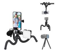 Magnetic Flexible Phone Tripod for iPhone 17 16 15 14 13 12,Mag Safe Bendable Camera Tripod Stand for DJI Action 6 5 Pro 4 & Hero 13 12,Detachable Octopus Phone Holder with 1/4" 20 for Camera Vlogging