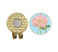 Magnetic Flower, Golf Ball Marker Hat Clip for Stylish Floral | Design Durable Metal Construction, for Easy Clip-On, Magnetic Attachment Compact Size for Visors, 1.26 X 1.02 Inches