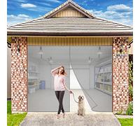 Magnetic Fly Insect Net Screen Door, 300x215 cm Screen Door Self Closing Privacy Screen Door Hands Free for Patio, Kitchen, Bedroom, Air Conditioner Room - Gray H