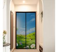Magnetic Fly Insect Screen Door 98 x 204 cm Heavy Duty Bug Mesh Curtain Easy Installation Without Drilling Keeping Out Flies for Doors and Patio Doors, Black