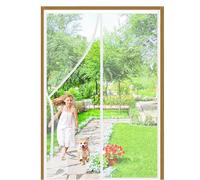 Magnetic Fly Net for Doors 175x170cm Magnetic Mesh Curtain Door Screen Top-to-Bottom Shuts Automatically Insect Protection Door No Gap for Indoor Outdoor Kid & Pet Friendly White