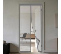 Magnetic Fly Screen 150 x 115 cm Keeps Bugs Out, Lets Fresh Air in, No Gap, Snap Shut Automatically, Hands Free Scratch Proof Screen for Living Room, Bedroom, Patio, Grey