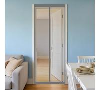 Magnetic Fly Screen 166 x 220 cm Keeps Bugs Out, Lets Fresh Air in, No Gap, Snap Shut Automatically, Hands Free Nets Curtain Insect Mesh for Patio Doors Balcony Bedroom, Grey