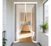 Magnetic Fly Screen 200 x 270 cm Keeps Bugs Out, Lets Fresh Air in, No Gap, Snap Shut Automatically, Hands Free Flyscreen Mosquito for Living Room, Bedroom, Patio, White