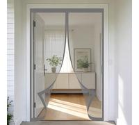 Magnetic Fly Screen 250 x 200 cm Keeps Bugs Out, Lets Fresh Air in, No Gap, Snap Shut Automatically, Hands Free Magnetic Door Screen for Patio Doors Balcony Bedroom, Grey