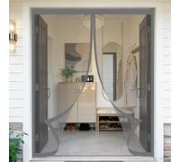 Magnetic Fly Screen 50 x 180 cm Keeps Bugs Out, Lets Fresh Air in, No Gap, Snap Shut Automatically, Hands Free Magnetic Fly Screens for Living Room, Bedroom, Patio, Grey