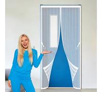 Magnetic Fly Screen 61 x 293 cm Hundreds of Sizes Magnetic Fly Curtain Keep Bugs Out Lets Fresh Air in Suitable for Patio Room Balcony Bedroom, White