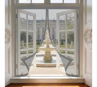 Magnetic Fly Screen 62 x 170 cm Keeps Bugs Out, Lets Fresh Air in, No Gap, Snap Shut Automatically, Hands Free Fly Curtains for Living Room, Bedroom, Patio, Grey