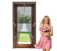 Magnetic Fly Screen 66 x 296 cm Self Sealing, Hands Free Screen Door Fly Keep Bugs Out Lets Fresh Air for Home, Bedroom, Living Room, Kitchen, Patio, Grey