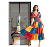 Magnetic Fly Screen 74 x 198 cm Auto Close Insect Curtain Magnetic Fly Screen Curtain Keep Fresh Air in Bugs Out for Home, Bedroom, Living Room, Kitchen, Patio, Black