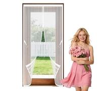 Magnetic Fly Screen 77 x 300 cm Self Sealing, Hands Free Screen Door Fly Keep Bugs Out Lets Fresh Air for Home, Bedroom, Living Room, Kitchen, Patio, White