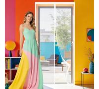 Magnetic Fly Screen 80 x 205 cm Powerful Magnets that Snap Shut Automatically Fly Screen Door with Magnets Keeping Out Flies Bug Suitable for Patio Room Balcony Bedroom, White