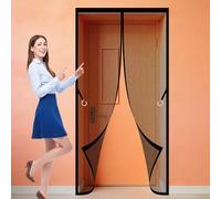 Magnetic Fly Screen 90 x 239 cm with Full Length Magnets No Gap Auto Closes Magnetic Fly Screen for Doors Keeps Bugs Out Suitable for Patio Room Balcony Bedroom, Black