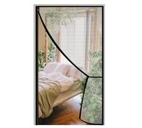 Magnetic Fly Screen Balcony Door, 125x235cm Prevents Insects from Entering, Insect Screen Door with Magic Tape Hands Free, for Balcony Door, Cellar Door, Living Room, Black