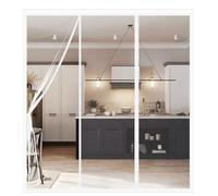 Magnetic Fly Screen Curtain Fits Door Size 250(83/84/83) 210cm, Heavy Duty Fly Curtain Anti Mosquito Screen Door Mesh, Insect Protection Door No Gap, and Pest Control for Indoor Spaces, White