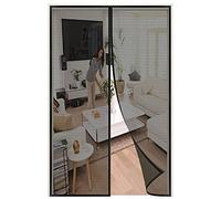 Magnetic Fly Screen Door,100x180cm (39.37x70.86in) Polyester Anti Mosquito Mesh Insect Protection Top-to-Bottom Seal Snaps Shuts Automatically，Keep Insects Out,Easy to Install-Black