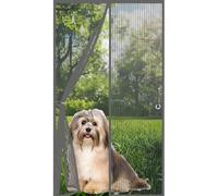 Magnetic Fly Screen Door 100x180cm(WidthxHigh) Durable, Keeps Bugs Out, Kid and Pet Friendly Screen Doors with Magnets Hundreds of Sizes, Lets Fresh Air in, Grey