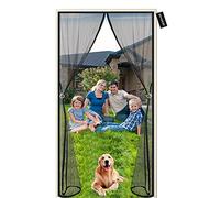 Magnetic Fly Screen Door 100x220cm(39x87inch) Heavy Duty Mesh Curtain Screen Doors - Door Screen for Keeping Insects Out - Keep Fresh Air in & Bugs Out - Black A