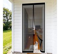 Magnetic Fly Screen Door 102 x 160 cm Keeps Bugs Out, Lets Fresh Air in, No Gap, Snap Shut Automatically, Hands Free Mosquito Door Screen for Patio Doors Balcony Bedroom, Black