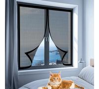 Magnetic Fly Screen Door 102 x 194 cm Keep Pets Indoor, Allow Fresh Air Flow, Hands-Free Fly Screens Doors Nets No-Drill Easy Installation for Living Room, Bedroom, Patio, Black