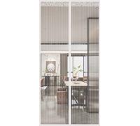 Magnetic Fly Screen Door 106"x104"White Mosquito NetEasy Install Auto Snap ShutPerfect for Balconies & Kids' RoomsKeep Insects Out Durable Design