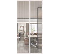 Magnetic Fly Screen Door 106x80 inchWhiteEasy Install Mosquito ScreenAutomatic Snap ShutPerfect for Balconies Sliding Doors & Children's RoomsKeeps Bugs Out