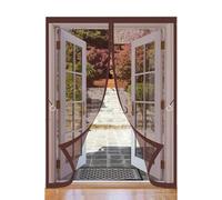 Magnetic Fly Screen Door 115 x 222 cm Keeping Out Flies & Bug, Keep Fresh Air in Magnetic Fly Insect Screen Door Hundreds of Sizes for Living Room, Bedroom, Brown