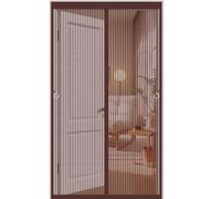 Magnetic Fly Screen Door 125 x 204 cm Fly Nets for Doors Easy to Install Hundreds of Sizes Kid and Pet Friendly Nets for Living Room, Bedroom, Brown
