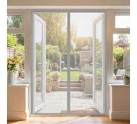 Magnetic Fly Screen Door 125 x 207 cm Frame Hook & Loop Hundreds of Sizes Duty Door Screen Keep Bugs Out & Lets Fresh Air in Easy to Install Without Drilling, Grey
