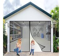 Magnetic Fly Screen Door 125x205cm Anti Mosquito Mesh Fly Curtain Without Drilling Magnets from Top-to-Bottom Door Seal Automatically for Balcony Customizable, Black