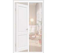 Magnetic Fly Screen Door 135 x 202 cm Fly Nets for Doors Easy to Install Hundreds of Sizes Kid and Pet Friendly Nets for Living Room, Bedroom, White