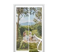 Magnetic Fly Screen Door 137 x 200 cm Keep Bugs Out & Lets Fresh Air in Fly Screen for Doors No Without Drilling Suitable for Patio Doors Balcony Bedroom, White