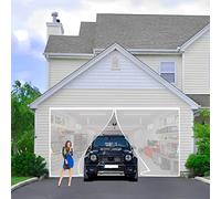 Magnetic Fly Screen Door, 140x200cm Screen with Full Frame Magic Tape, Automatic Closing Magnet Screen Door, Keep Bugs Out＆Lets Fresh Air in (White)