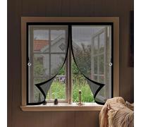 Magnetic Fly Screen Door 144 x 100 cm Anti-Tearing Mosquito Door Net Keep Fly Bug Out Magnetic Screen No-Drill Easy Installation for Living Room, Bedroom, Patio, Black