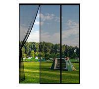 Magnetic Fly Screen Door 150(38-74-38) x200cm Magnetic Door Curtain for Double Doors, Anti Mosquito Mesh Curtain, Shut Automatically Side Opening Fly Screens, for Patio Door, Sliding Door