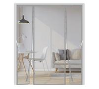 Magnetic Fly Screen Door 150x205cm,Double Door Mesh Curtain with Full Frame Hook & Loop,Keeps Bugs Out, Easy to Install,Magnetic Door Curtain for Sliding, Patio, French Doors,Gray