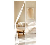 Magnetic Fly Screen Door 160 x 243 cm Durable, Keeps Bugs Out, Kid and Pet Friendly Magnetic Fly Screen Door Curtain Lets Fresh Air in, Hundreds of Sizes, White