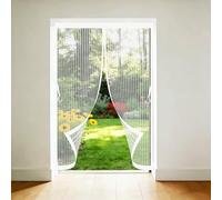 Magnetic Fly Screen Door 165 x 70 cm No-Drill Easy Installation Automatically Closes Powerful Magnets Double Door Screen Curtain for Patio Doors Balcony Sliding, White